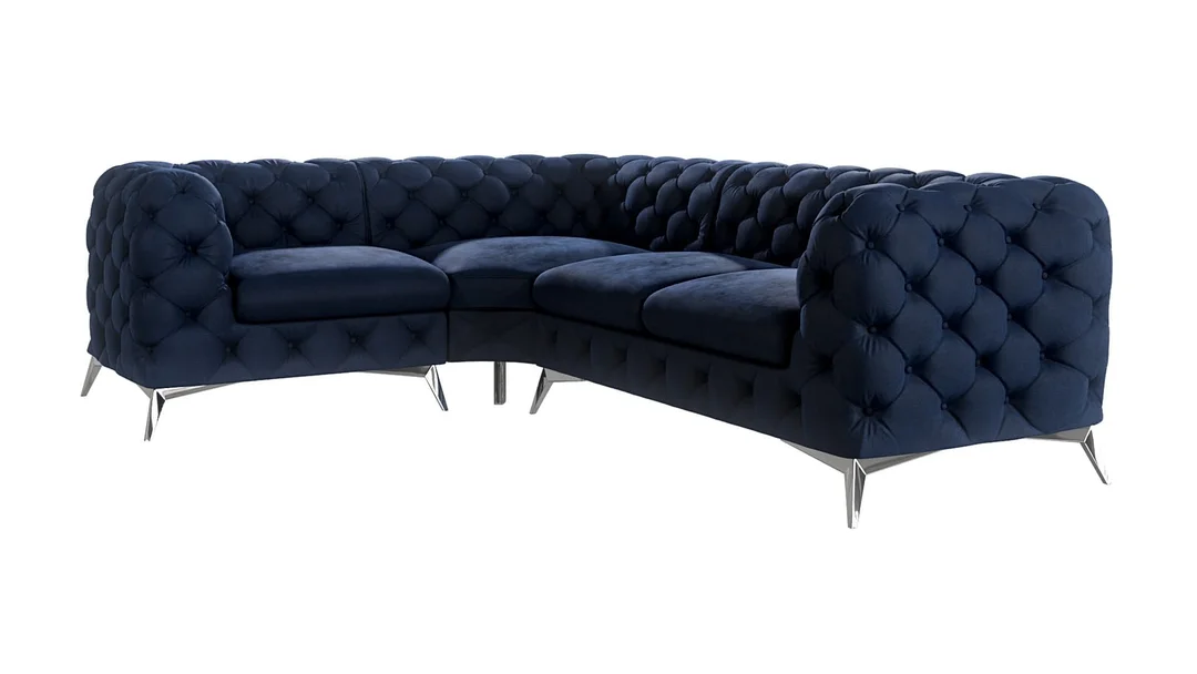 Narożnik czteroosobowy luksusowy pikowany 1+E+2 Chesterfield TEO 264x204 — Riviera 81