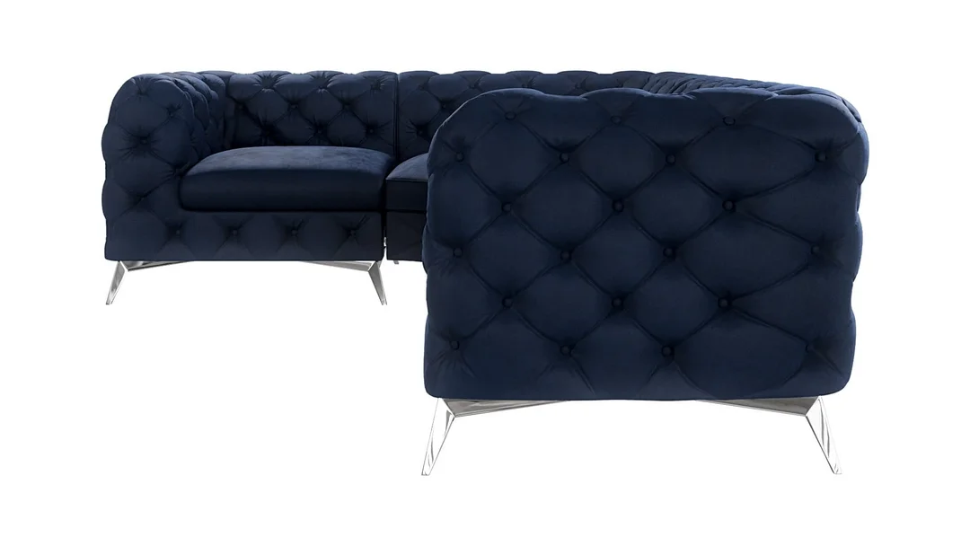 Narożnik czteroosobowy luksusowy pikowany 1+E+2 Chesterfield TEO 264x204 — Riviera 81