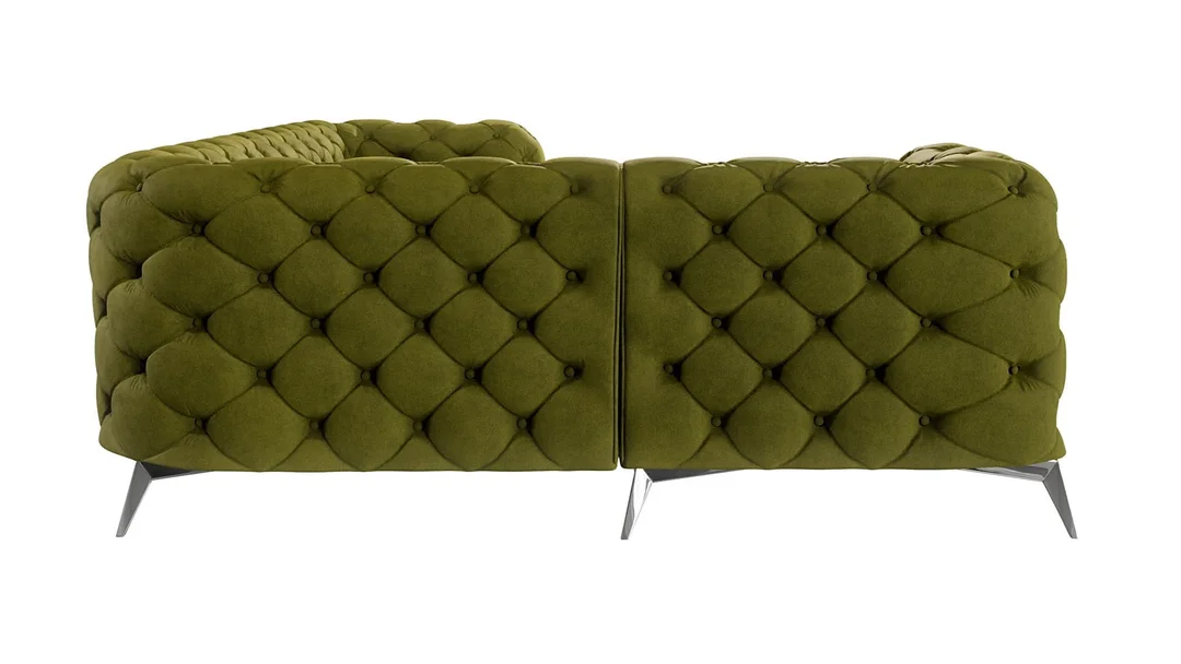 Narożnik czteroosobowy luksusowy pikowany 1+E+2 Chesterfield TEO 264x204 — Riviera 36