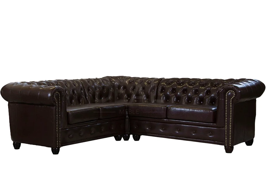 Narożnik pięcioosobowy FELIX 2+E+2 pikowany Chesterfield 208x208 — MG14