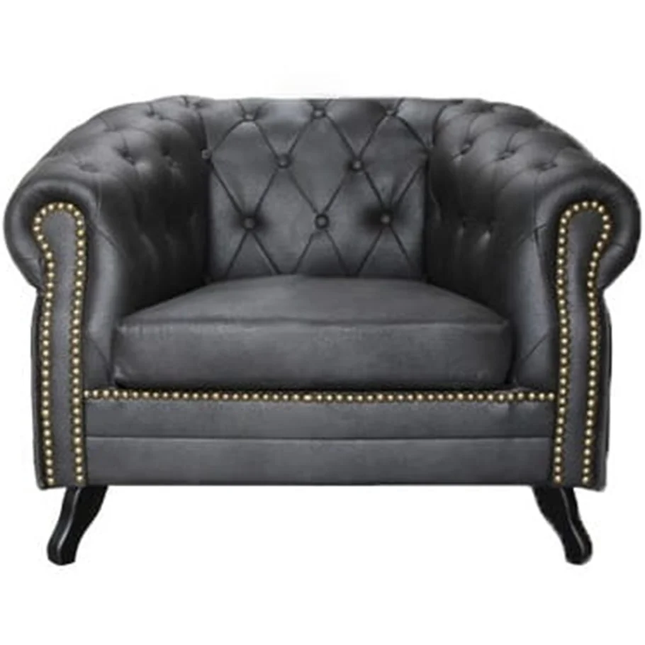 Fotel pikowany Chesterfield Gowel — Madagaskar 16