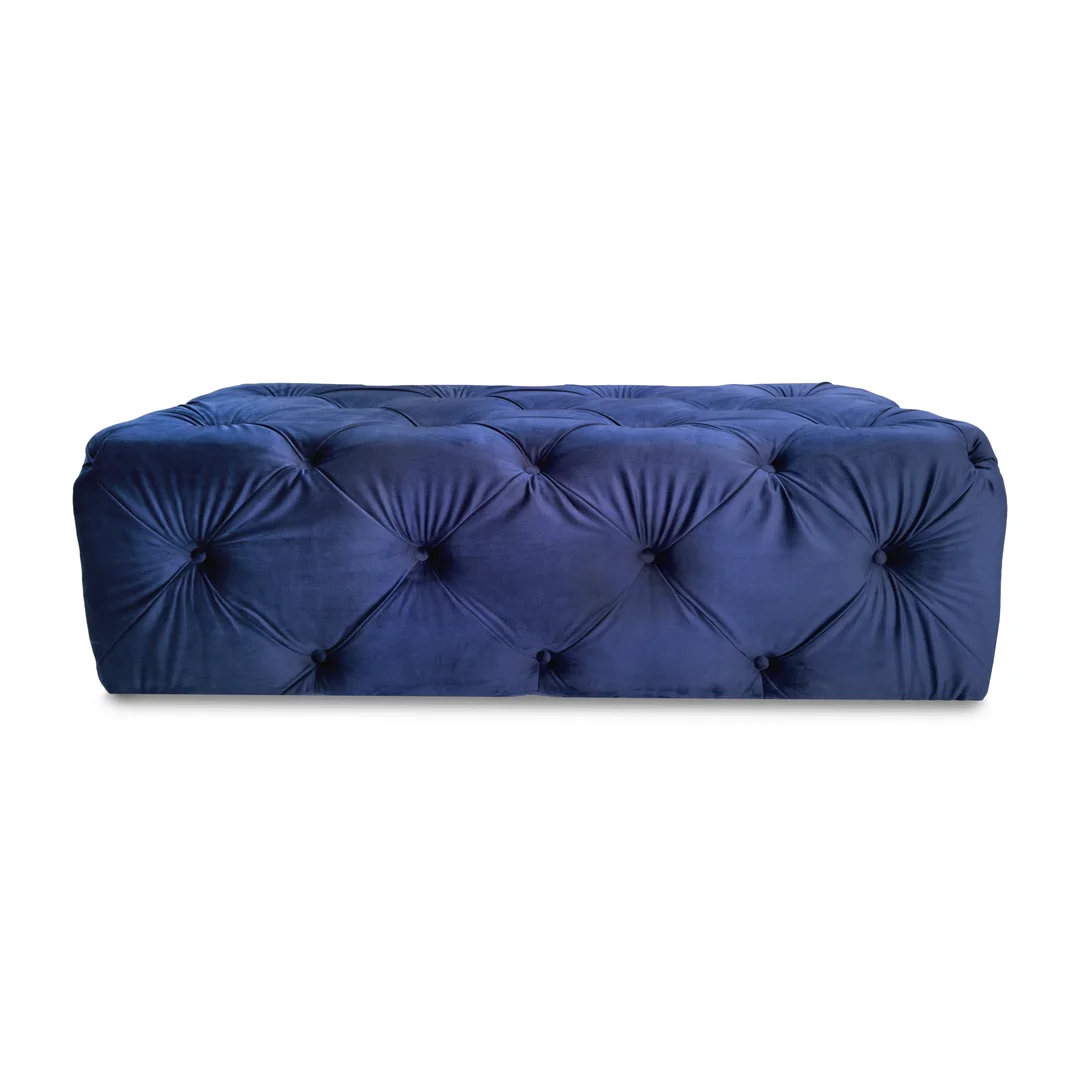 Puf pikowany Chesterfield 130x65 BENTLEY — French Velvet 671