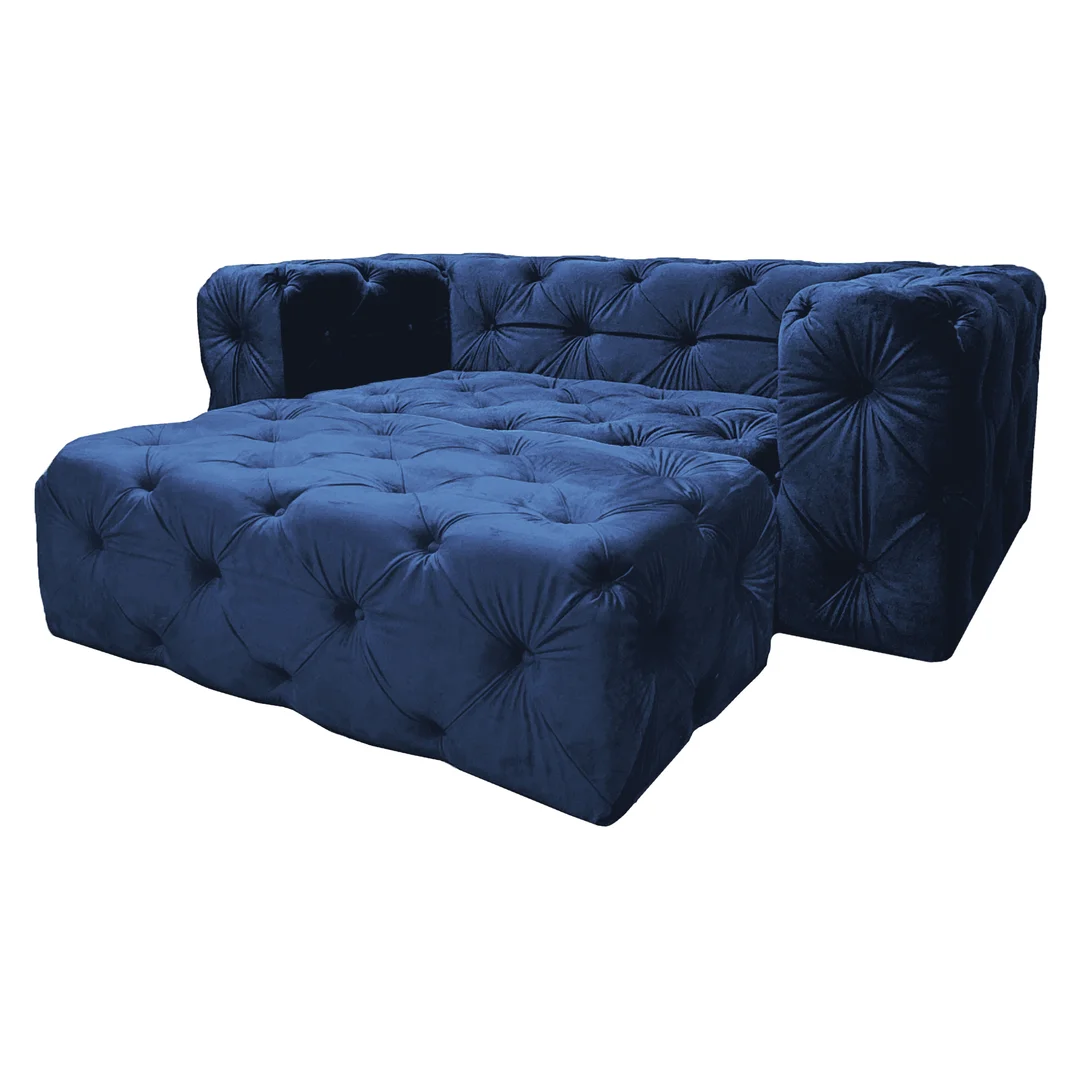 Stolik pikowany Chesterfield BENTLEY 130x65cm — French Velvet 671