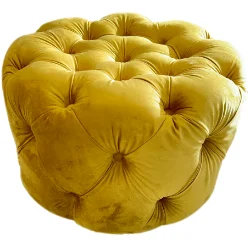 Puf pikowany Chesterfield BENTLEY 60x60 — French Velvet 652