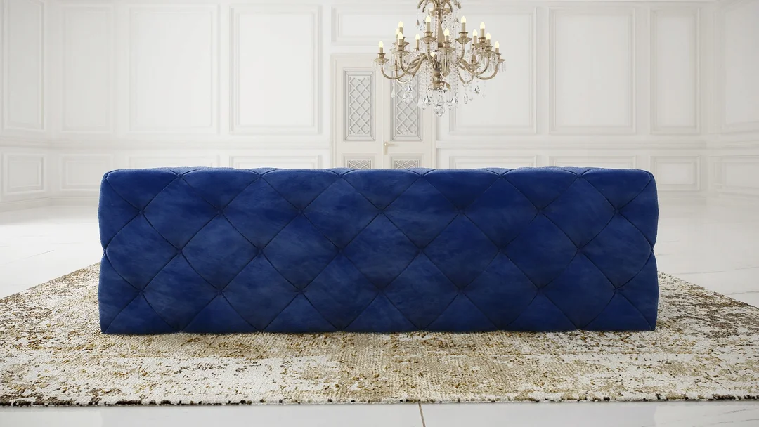 Sofa trzyosobowa pikowana premium Chesterfield BENTLEY 230x100 — French Velvet 671