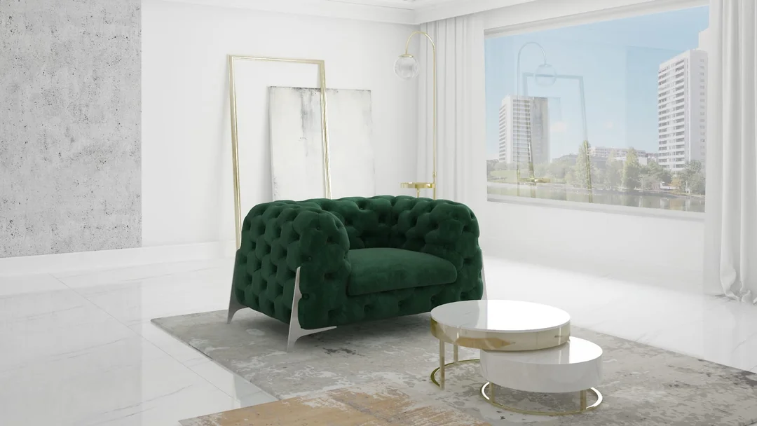 Fotel pikowany KALIFORNIA Chesterfield — Riviera 38