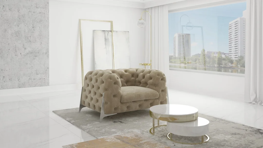 Fotel pikowany KALIFORNIA Chesterfield — Riviera 21
