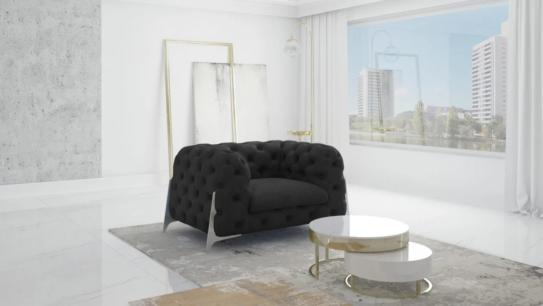 Fotel pikowany KALIFORNIA Chesterfield — Riviera 100