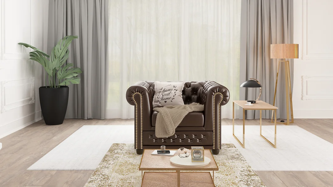 Fotel pikowany FELIX chesterfield — MG 14