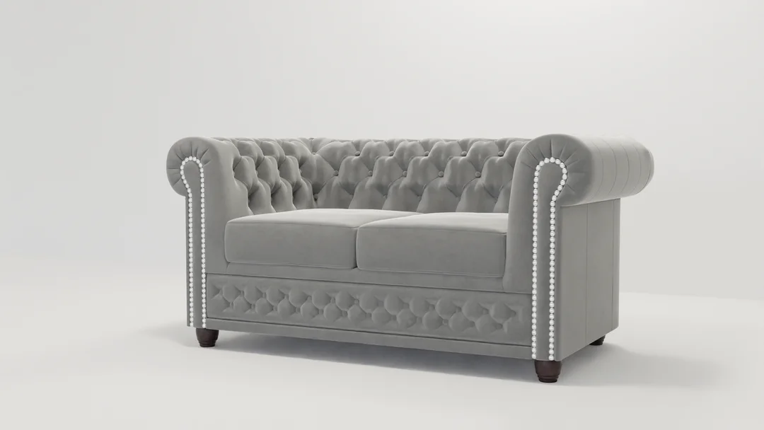 Sofa dwuosobowa pikowana Chesterfield FELIX 148x86 — Riviera 91