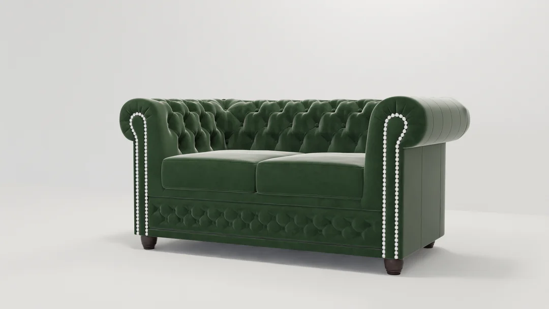Sofa dwuosobowa pikowana Chesterfield FELIX 148x86 — Riviera 38