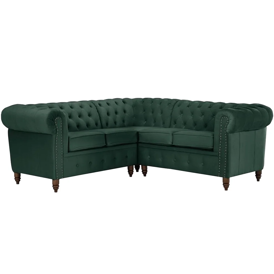 Narożnik pięcioosobowy pikowany Chesterfield VINCENT 208x208 — Riviera 38