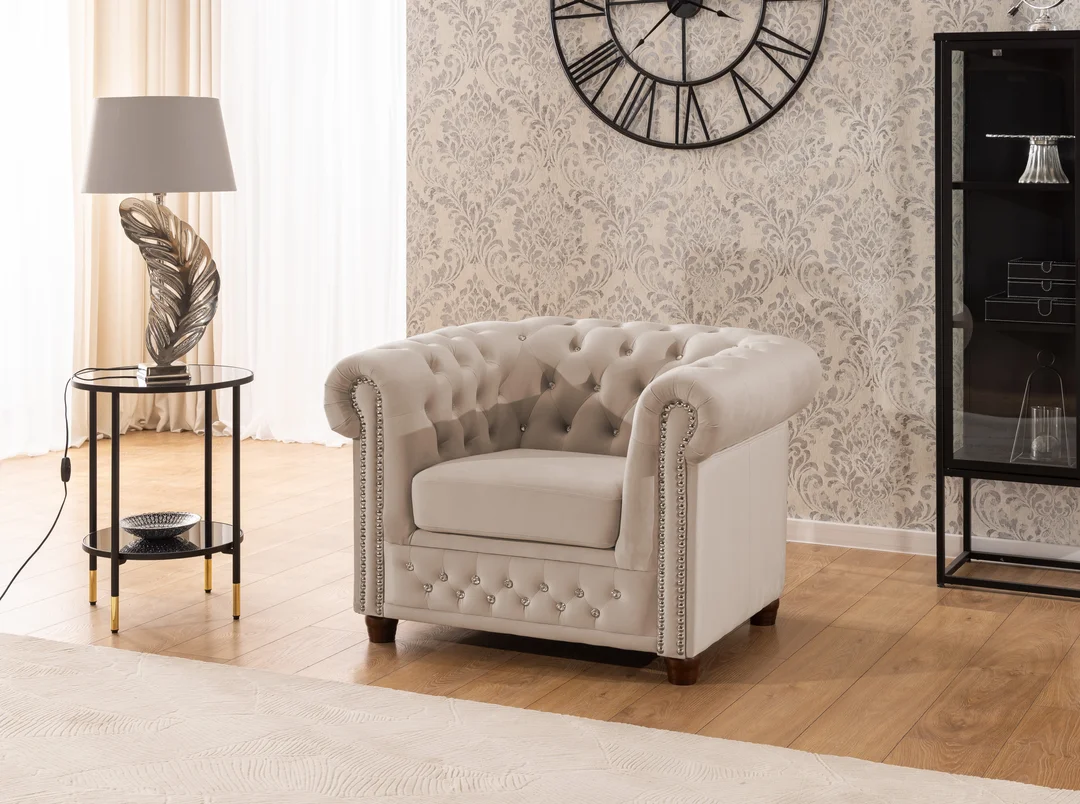 Fotel pikowany FELIX BLINK Chesterfield — Riviera 21