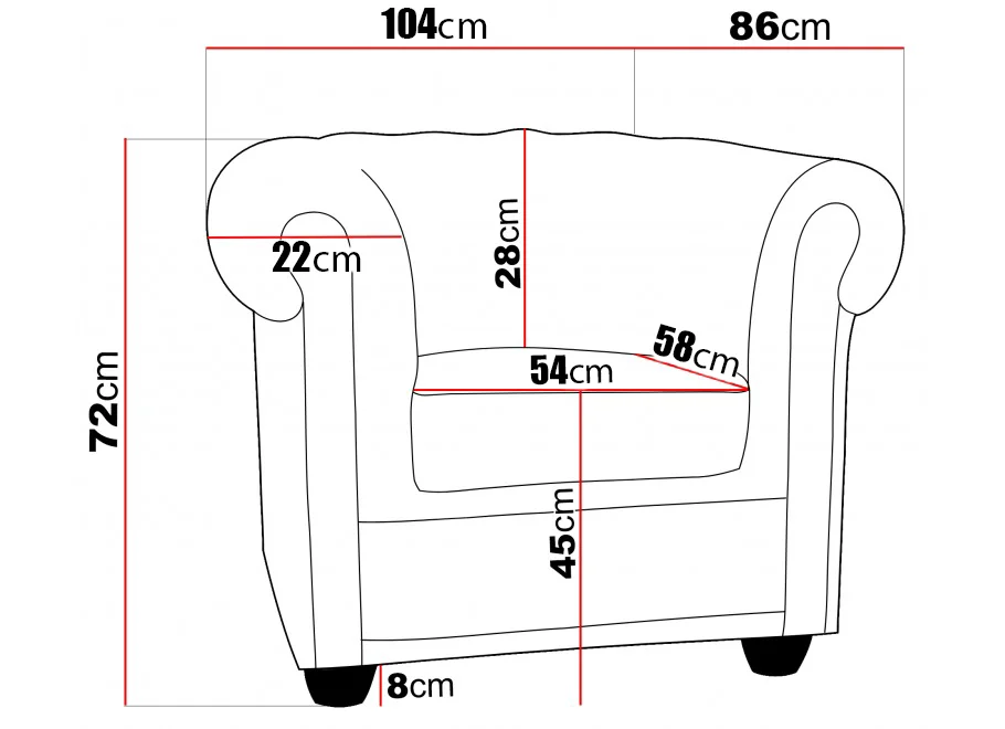 Fotel pikowany FELIX chesterfield — zdjęcie 21