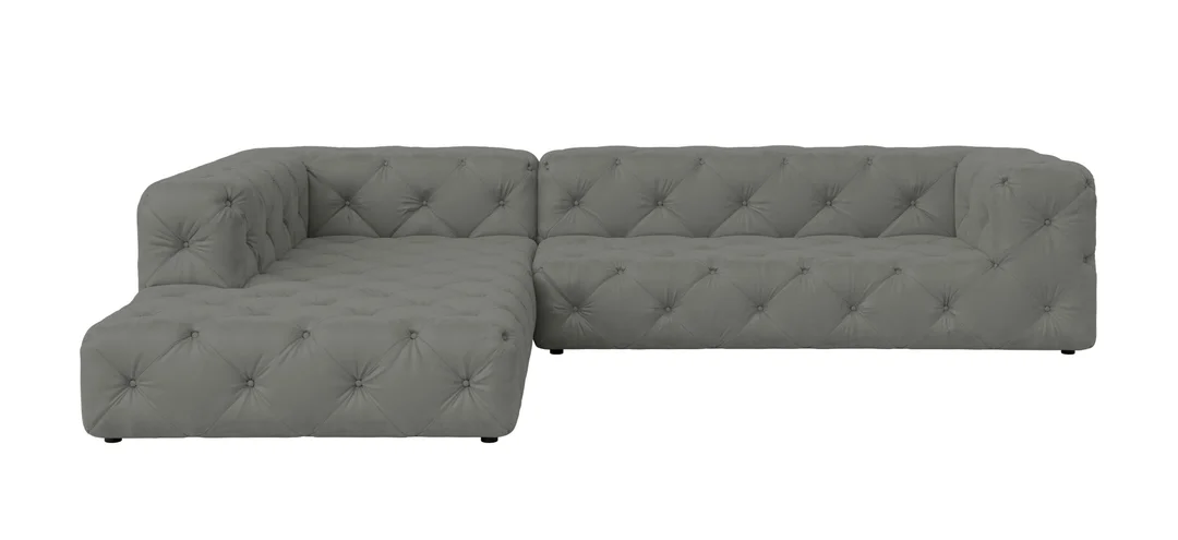 BENTLEY narożnik glamour – szary odcień, wygodny mebel do dużego salonu 325x228 — zdjęcie 2