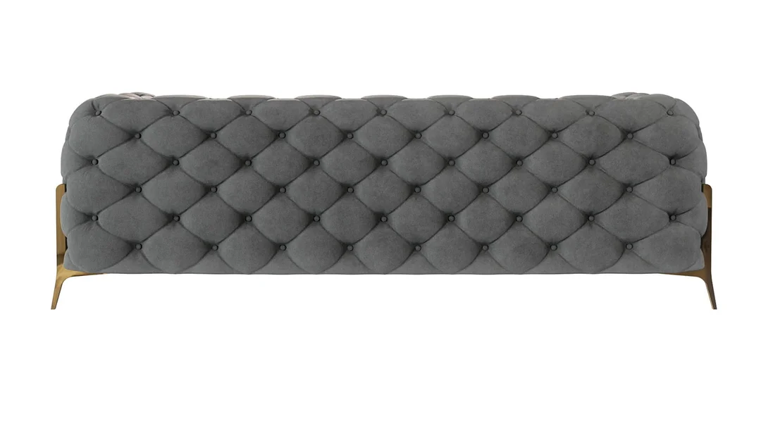 Sofa trzyosobowa pikowana glamour Chesterfield TEO HIGH 225x100 — Riviera 91