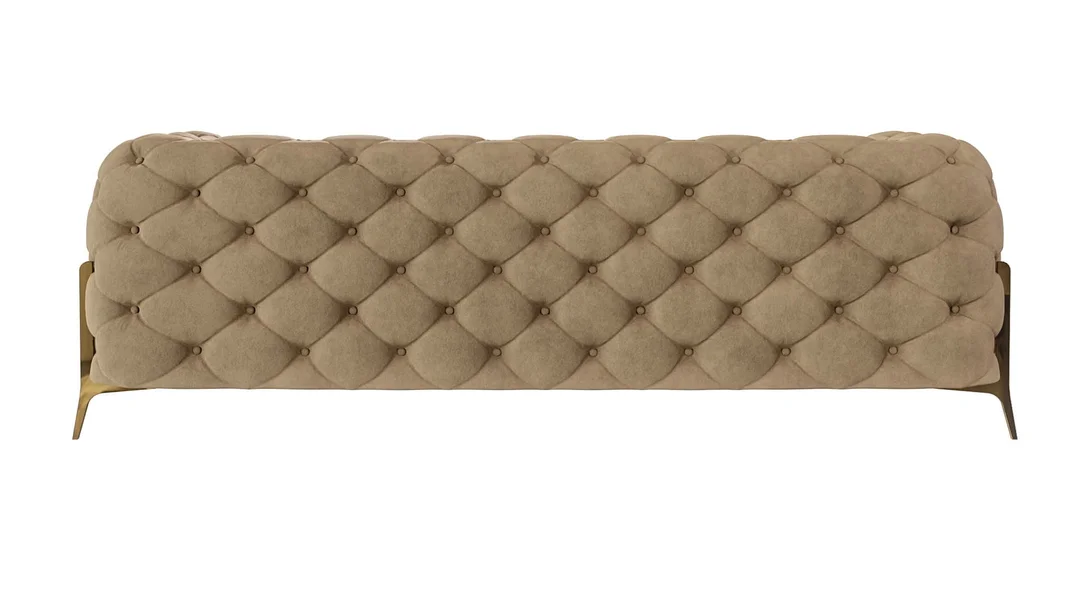 Sofa trzyosobowa pikowana glamour Chesterfield TEO HIGH 225x100 — Riviera 24