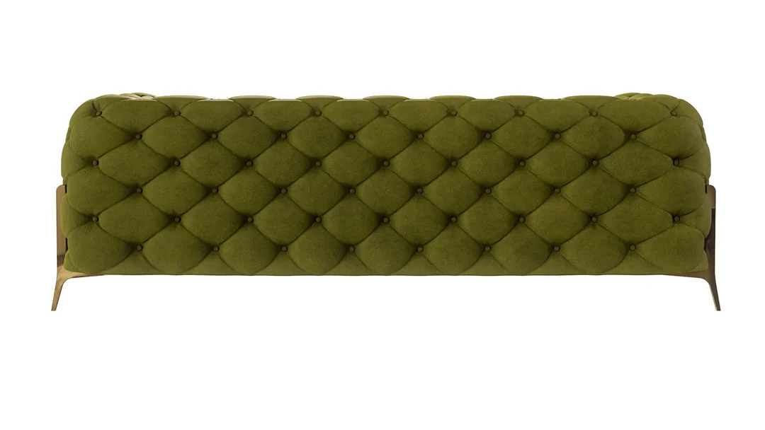 Sofa trzyosobowa pikowana glamour Chesterfield TEO HIGH 225x100 — Riviera 36