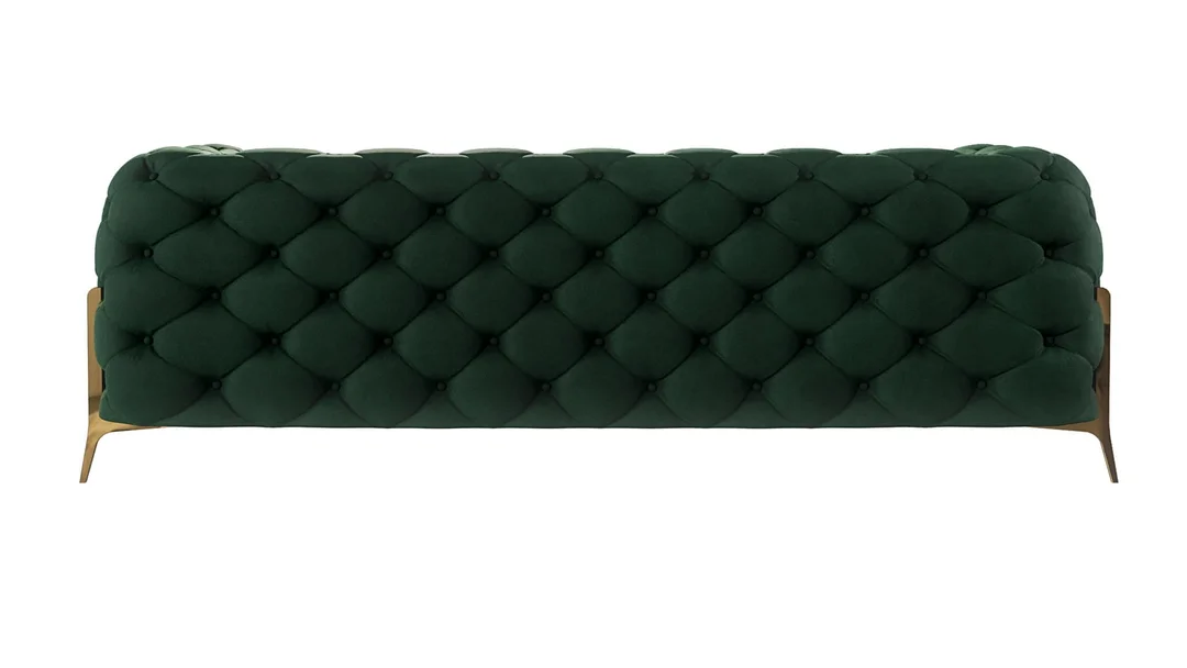 Sofa trzyosobowa pikowana glamour Chesterfield TEO HIGH 225x100 — Riviera 38