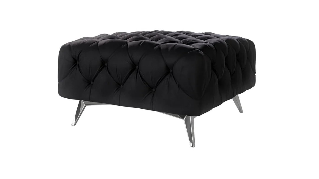 Puf pikowany Chesterfield 80x80 TEO — Riviera 100