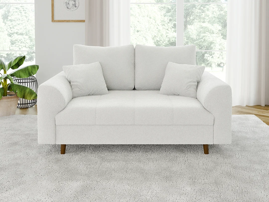 Sofa dwuosobowa Laril nowoczesna na wysokich nóżkach 150x93 — Coral 70