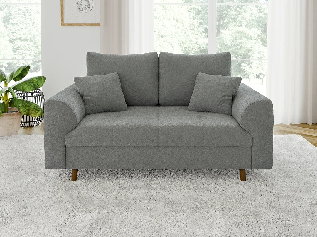 Sofa dwuosobowa Laril nowoczesna na wysokich nóżkach 150x93 — Coral 75