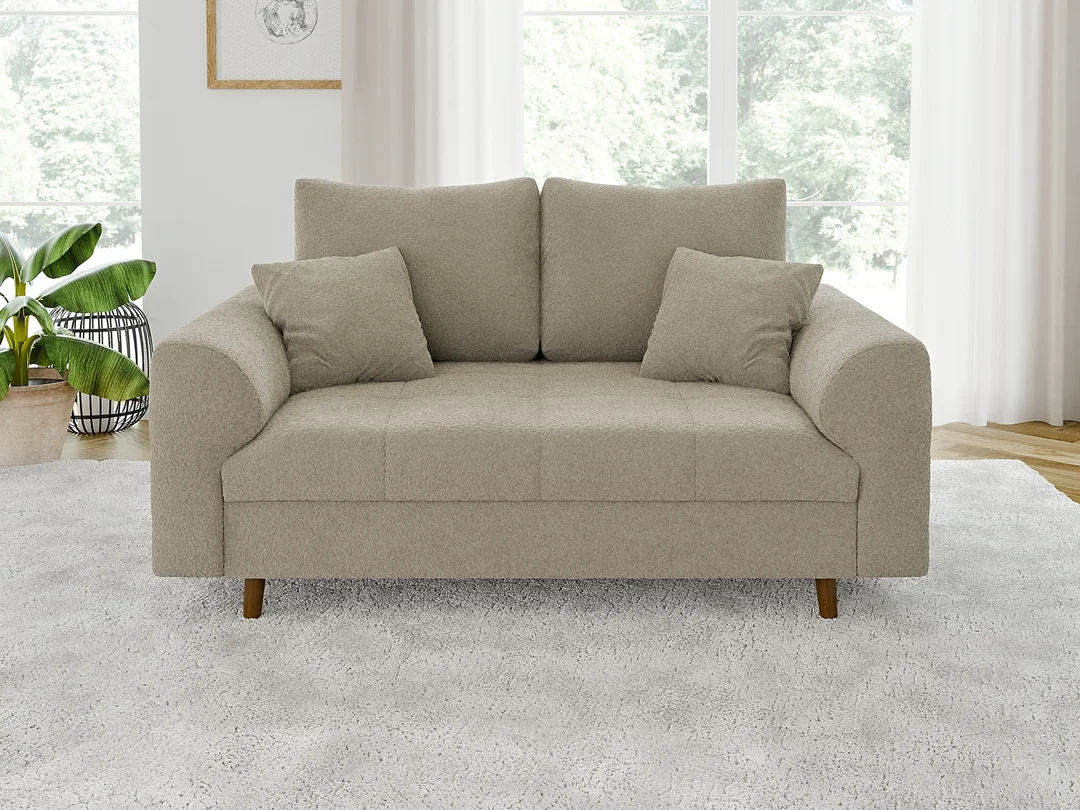 Sofa dwuosobowa Laril nowoczesna na wysokich nóżkach 150x93 — Coral 65