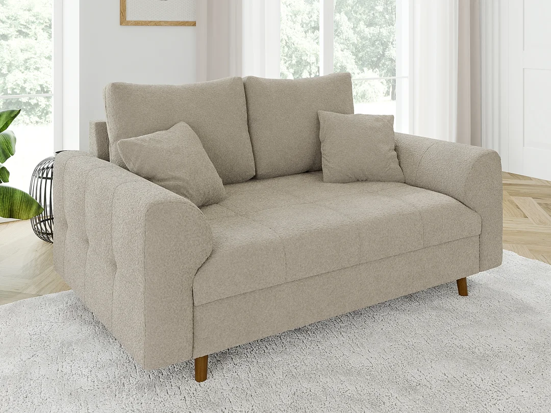 Sofa dwuosobowa Laril nowoczesna na wysokich nóżkach 150x93 — Coral 65