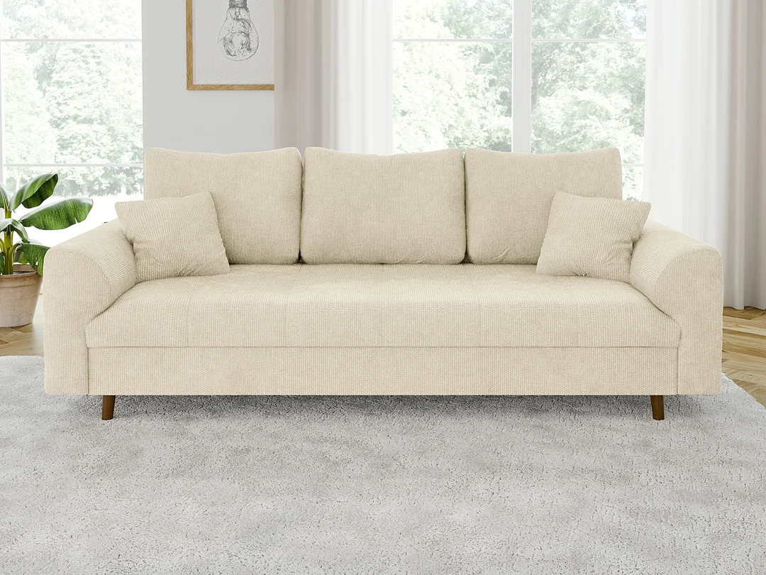 Sofa trzyosobowa Laril nowoczesna na wysokich nóżkach 210x93 — Flow 5