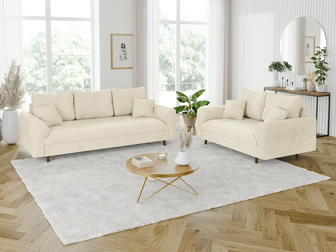Sofa trzyosobowa Laril nowoczesna na wysokich nóżkach 210x93 — Flow 5