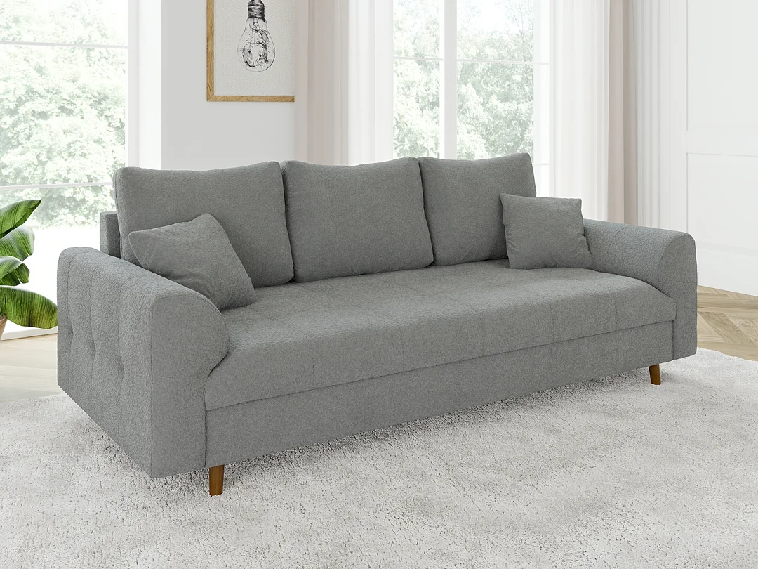 Sofa trzyosobowa Laril nowoczesna na wysokich nóżkach 210x93 — Coral 75