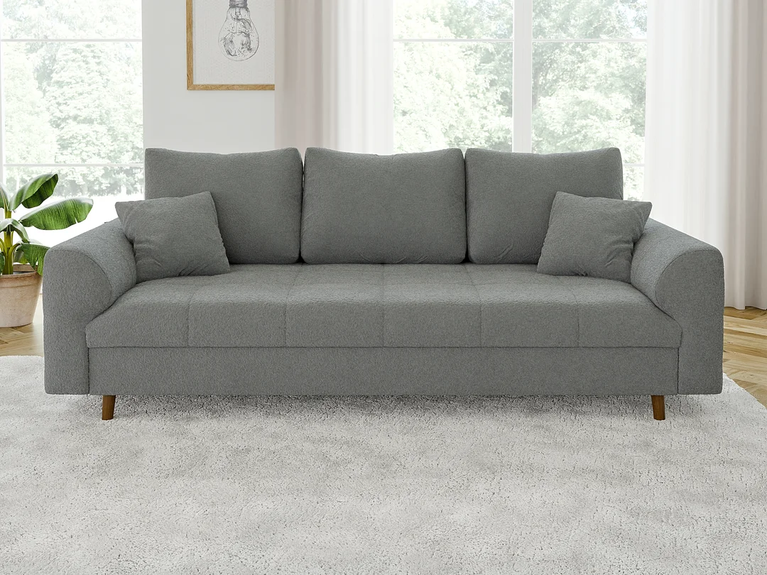Sofa trzyosobowa Laril nowoczesna na wysokich nóżkach 210x93 — Coral 75