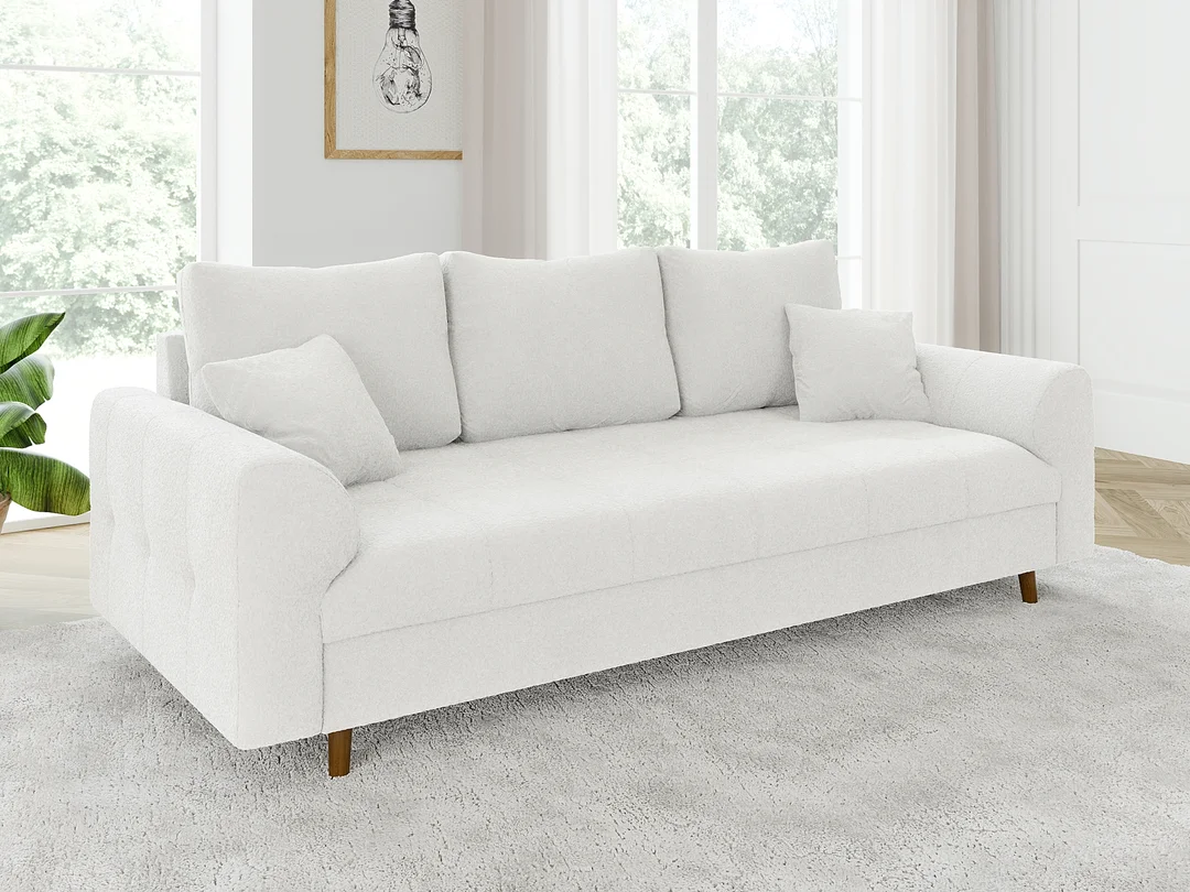 Sofa trzyosobowa Laril nowoczesna na wysokich nóżkach 210x93 — Coral 70