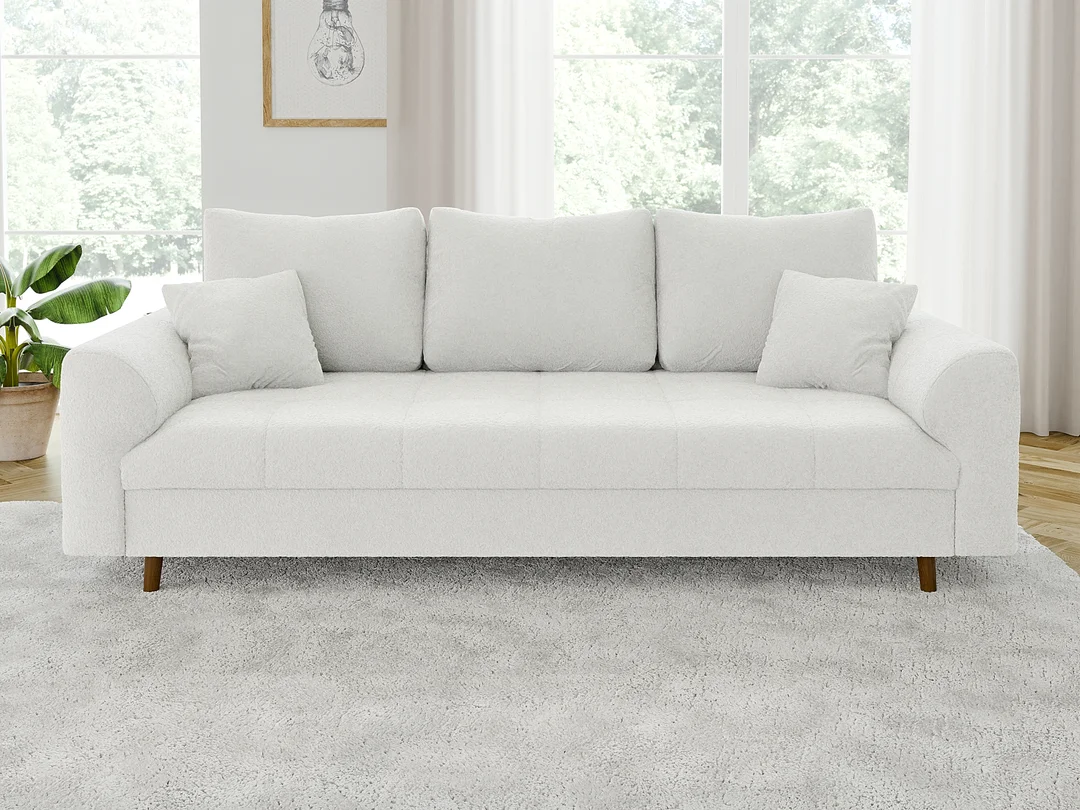 Sofa trzyosobowa Laril nowoczesna na wysokich nóżkach 210x93 — Coral 70