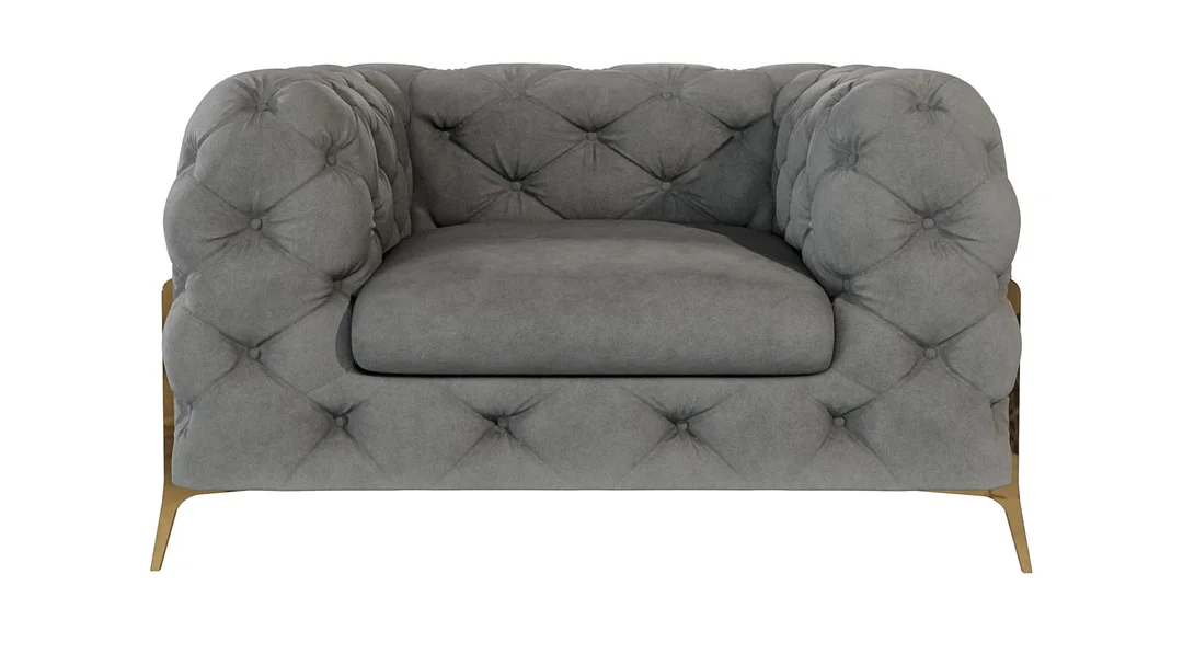 Fotel pikowany chesterfield TEO HIGH glamour — Riviera 91