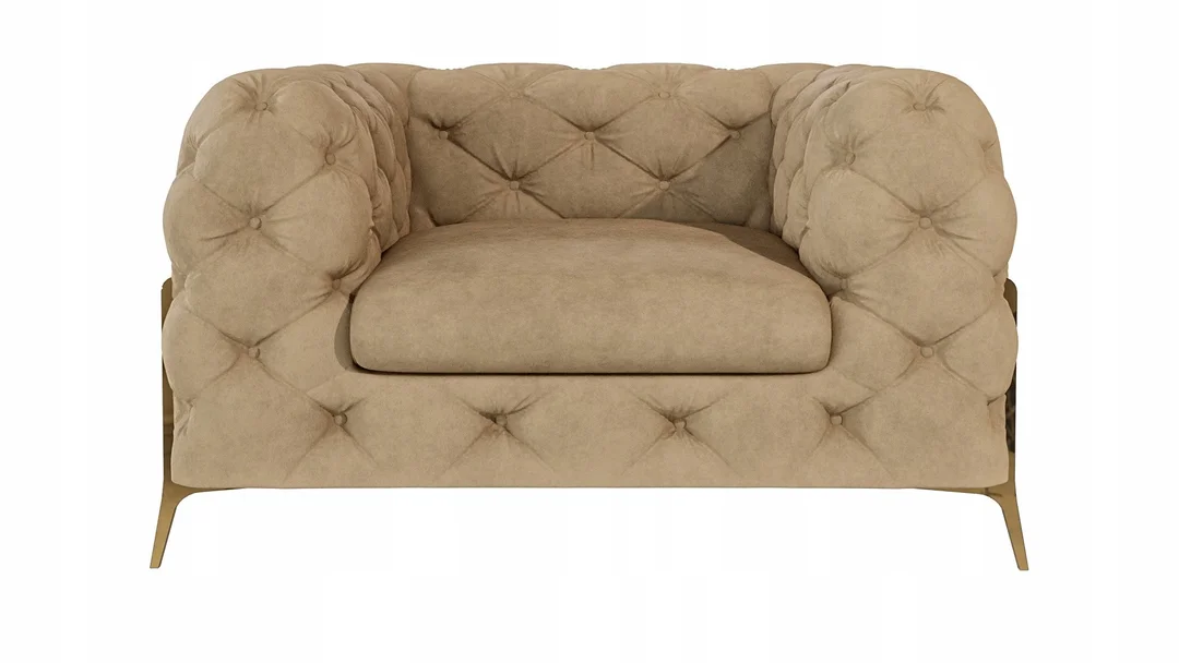 Fotel pikowany chesterfield TEO HIGH glamour — Riviera 24