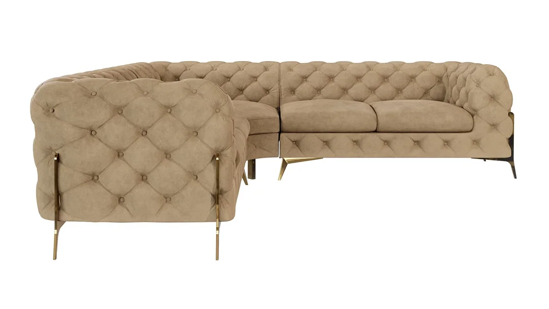 Narożnik pięcioosobowy luksusowy pikowany 2+E+2 Chesterfield TEO HIGH 264x264 — Riviera 24