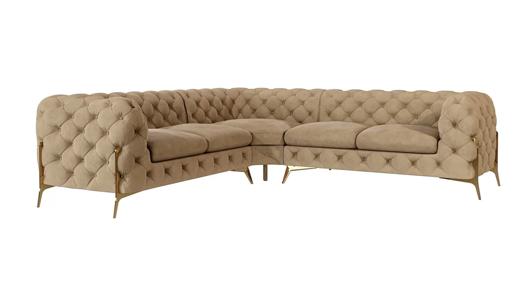 Narożnik pięcioosobowy luksusowy pikowany 2+E+2 Chesterfield TEO HIGH 264x264 — Riviera 24