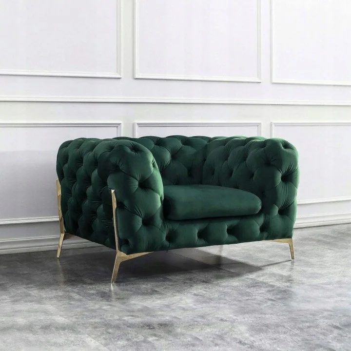Fotel pikowany chesterfield TEO HIGH glamour — Riviera 38