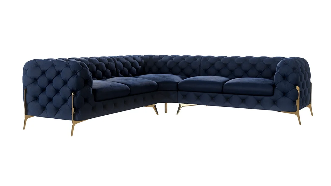 Narożnik pięcioosobowy luksusowy pikowany 2+E+2 Chesterfield TEO HIGH 264x264 — Riviera 81