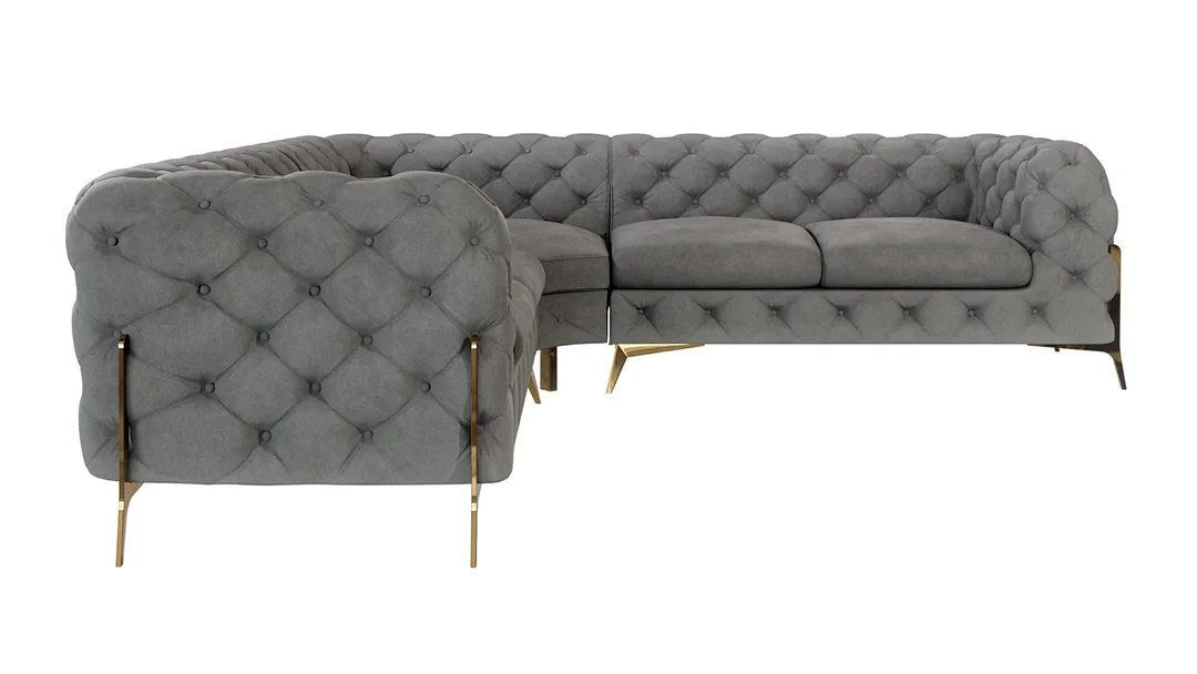 Narożnik pięcioosobowy luksusowy pikowany 2+E+2 Chesterfield TEO HIGH 264x264 — Riviera 91