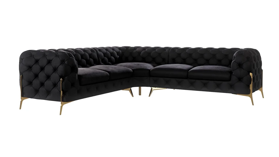Narożnik pięcioosobowy luksusowy pikowany 2+E+2 Chesterfield TEO HIGH 264x264 — Riviera 100