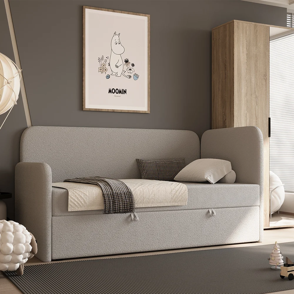 Łóżko Waszyngton Comfort młodzieżowe z pojemnikiem na pościel na wymiar — Lambi 11