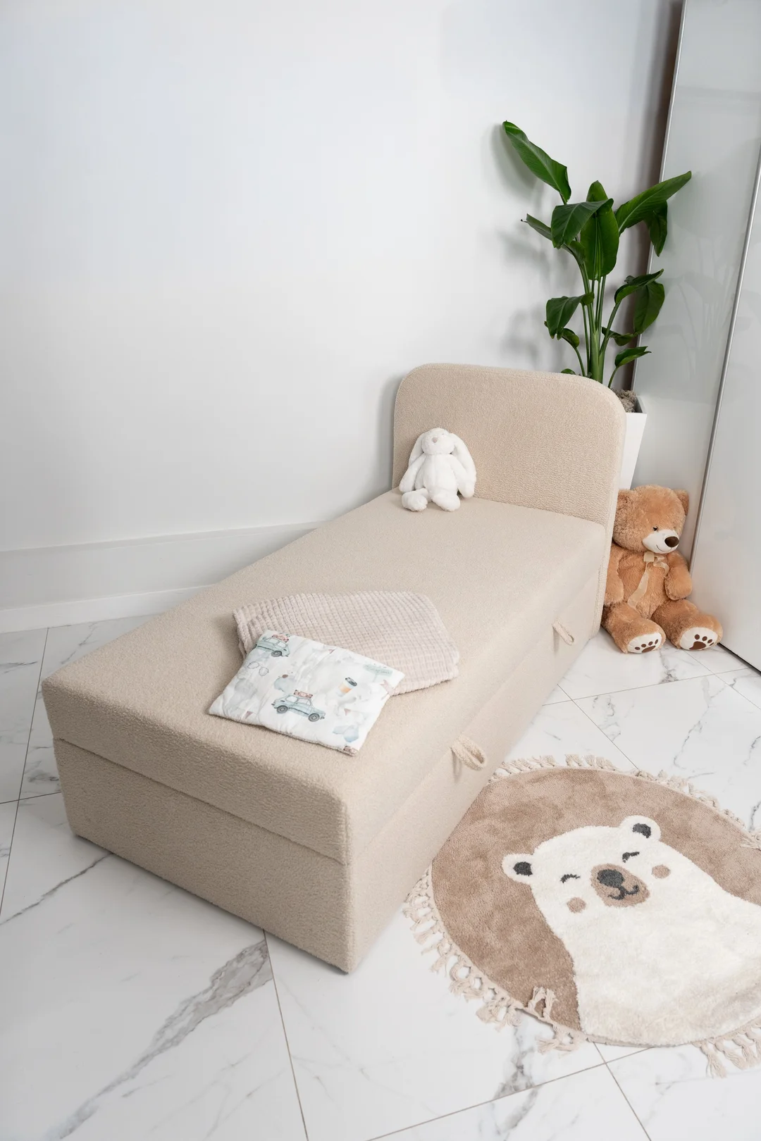 Łóżko Denver Comfort młodzieżowe z pojemnikiem na pościel na wymiar — Lambi 5