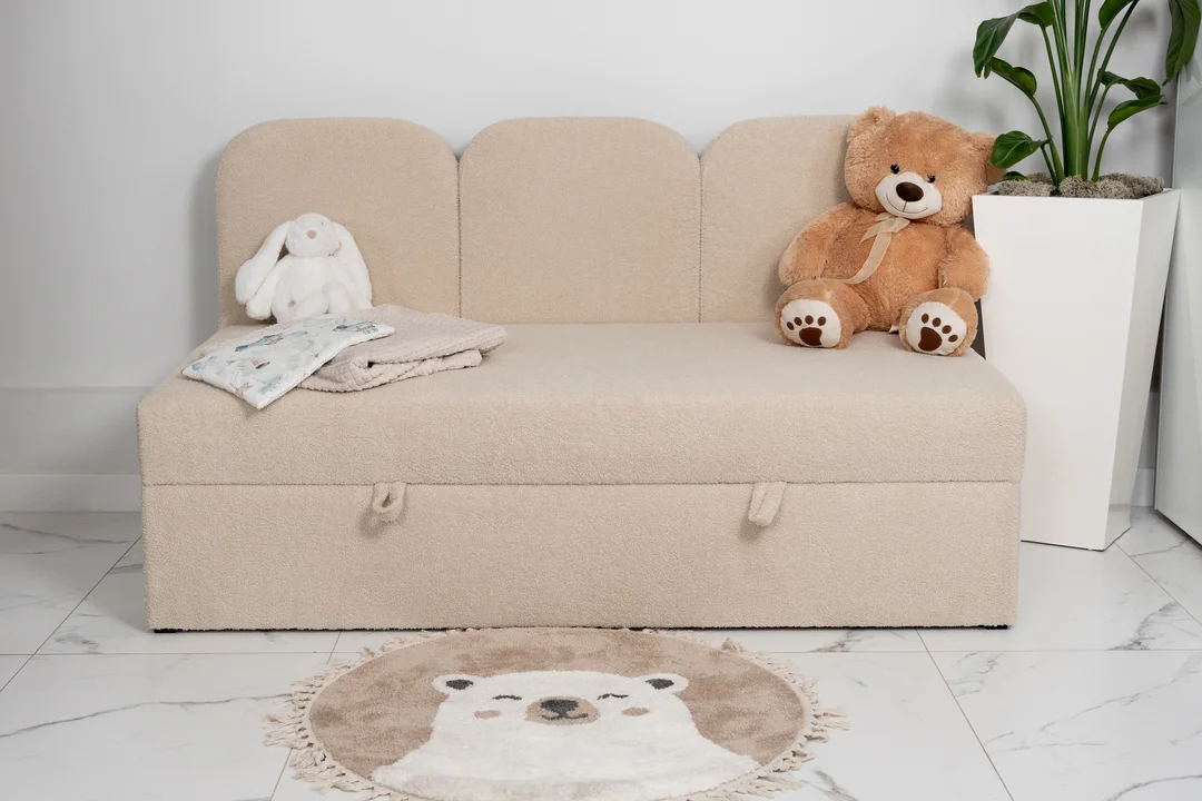 Łóżko Charlotte Comfort młodzieżowe z pojemnikiem na pościel na wymiar — Lambi 5