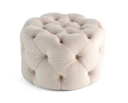 Puf pikowany Chesterfield BENTLEY 60x60 — French Velvet 672