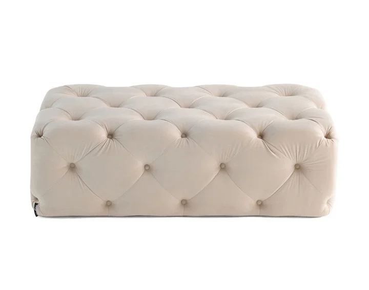 Puf pikowany Chesterfield 130x65 BENTLEY — French Velvet 672