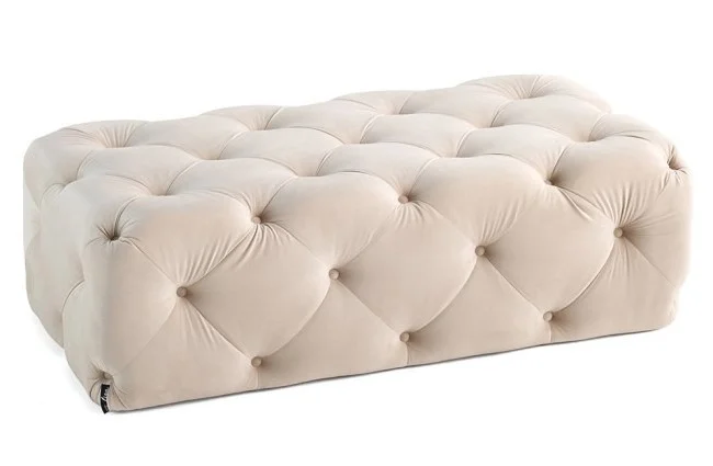 Puf pikowany Chesterfield 130x65 BENTLEY — French Velvet 672