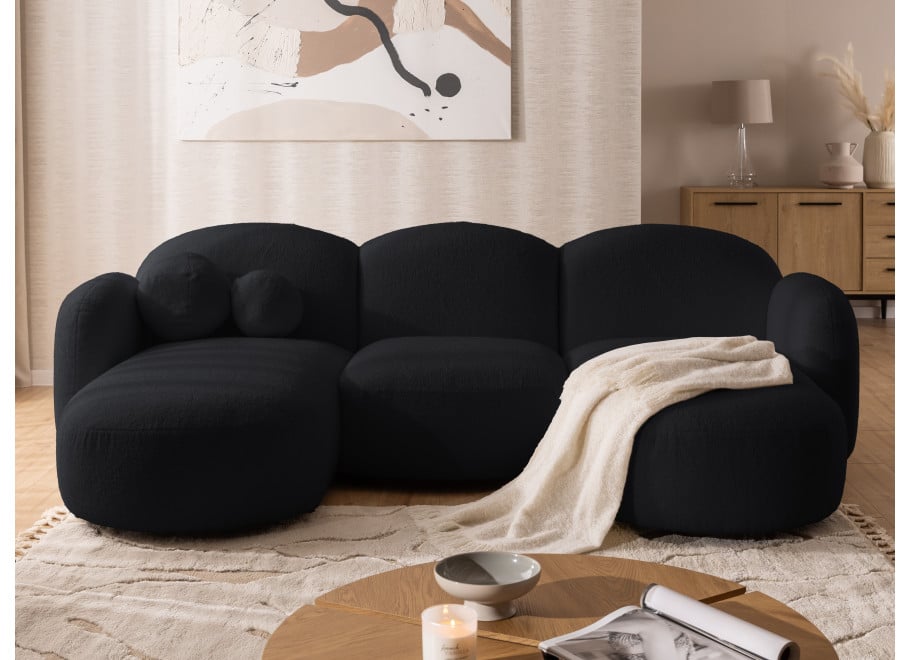 Narożnik pięcioosobowy z ozdobnymi poduszkami Bloop U - Quelle 100