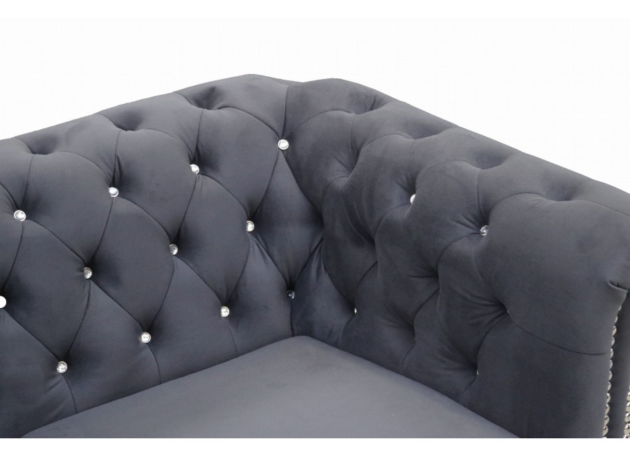 Sofa trzyosobowa z funkcją spania pikowana Chesterfield FELIX BLINK 3 18